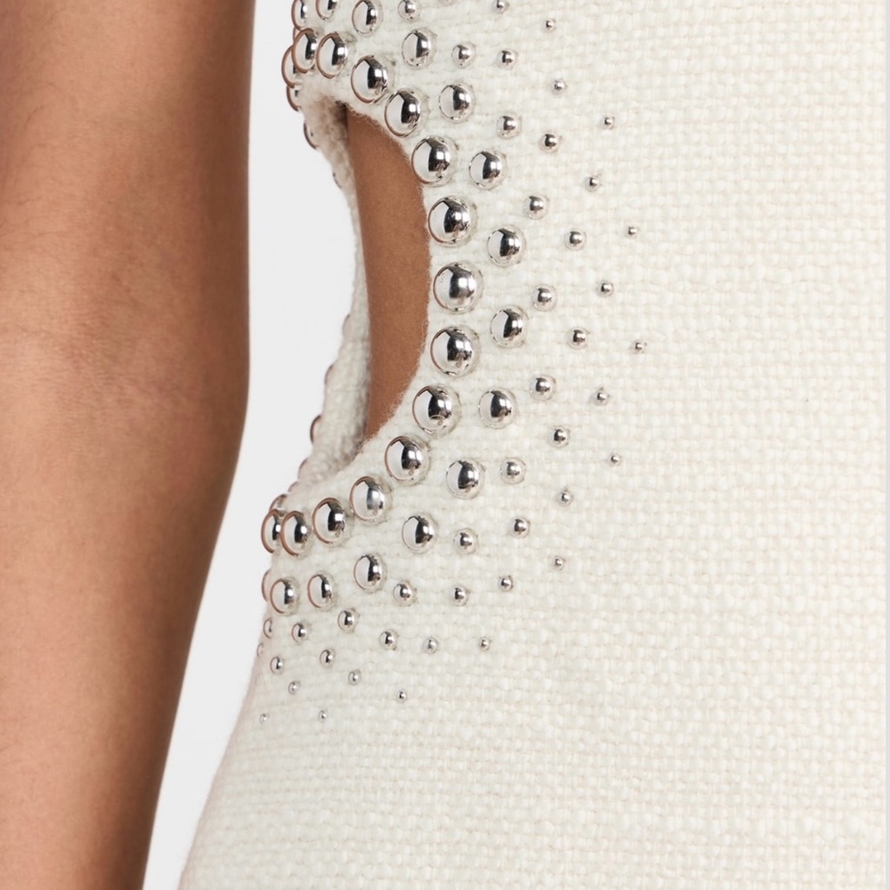 A.L.C. Cream Mini Dress with Silver Accents - Picture 13 of 16